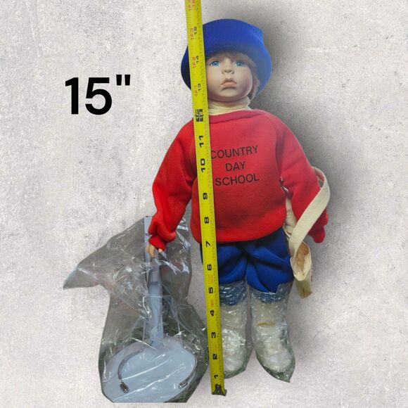 Marie Osmond “Chris” Paperboy Doll 1991 COA #293/2500 Box Stand Bracelet - Picture 12 of 12